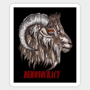 Satanic goat Demonocracy Magnet